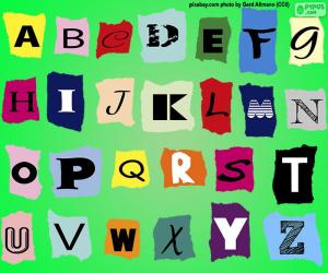 yapboz İngiliz alfabesi